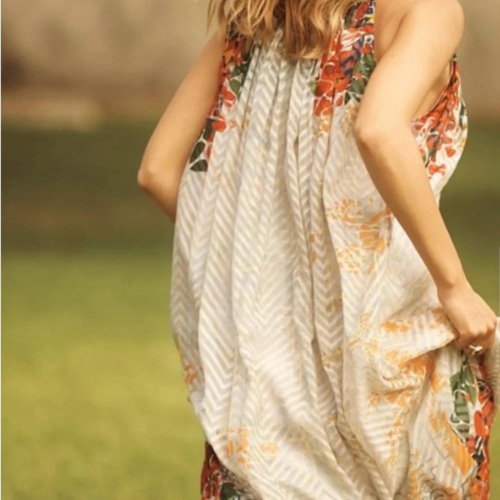 Bhanuni By JYOTI The Marilla Maxi Dress Boho Antropologie Embroidery Size XL - Picture 3 of 14